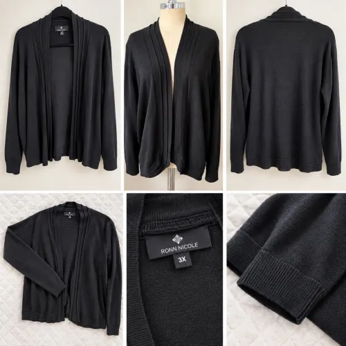 cardigan feminino bonnie nicole preto, importado e muito elegante gg