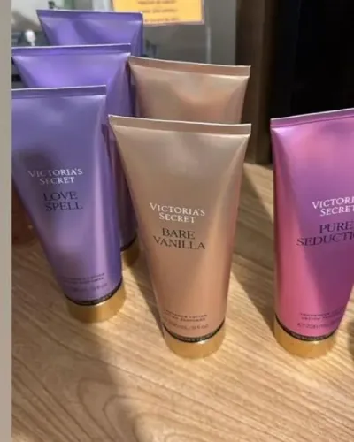 Body splash e creme hidratante da Victoria Secrets