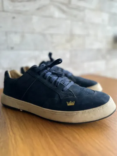 tênis osklen soho nobuck azul marinho original impecavel tam 41