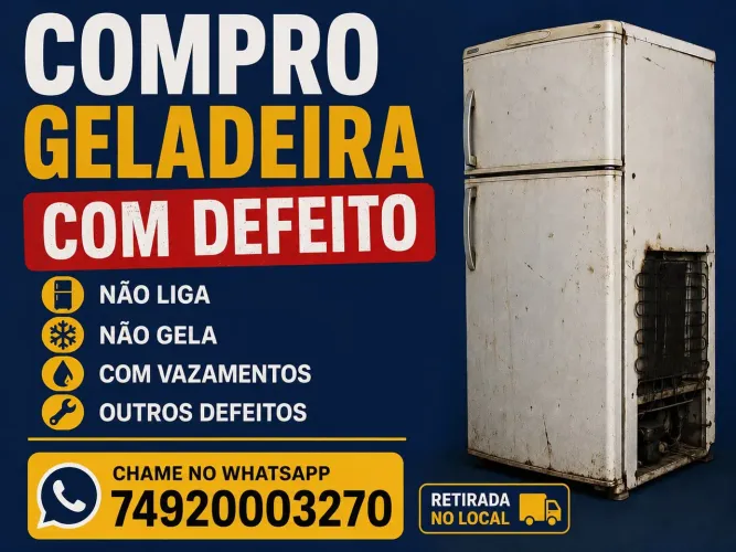 Compro Geladeira com Defeito 