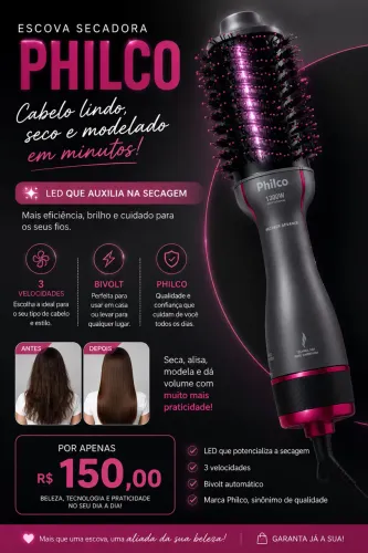 escova secadora philco