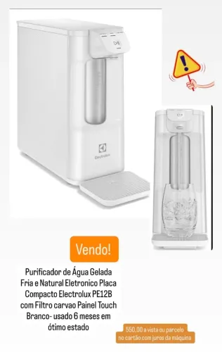 Purificador de Água Gelada Fria e Natural