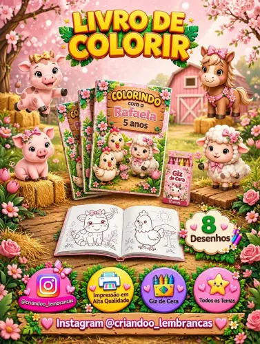 Livrinhos de colorir fazendinha 