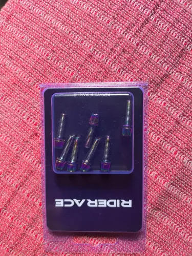 7 pes/set parafusos do guiador da bicicleta colorido aço inoxidável m5 *18mm mtb 
