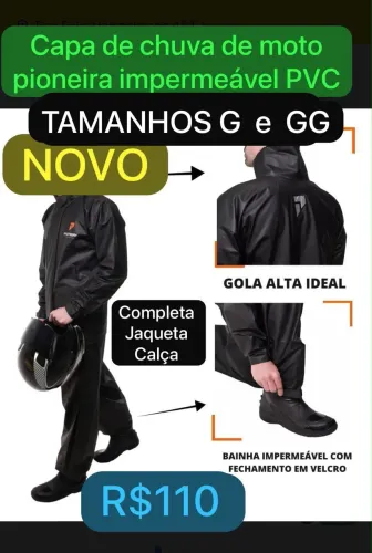 Capa de chuva nova impermeável 