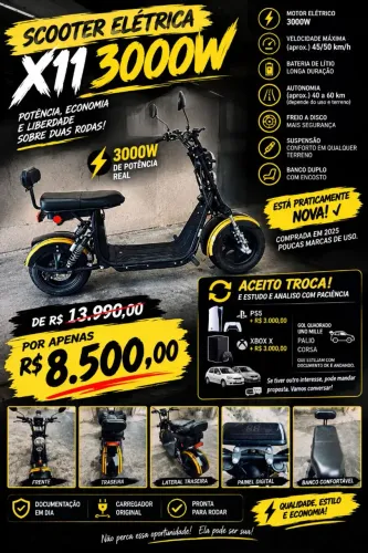 Scooter Elétrica X11 3000w