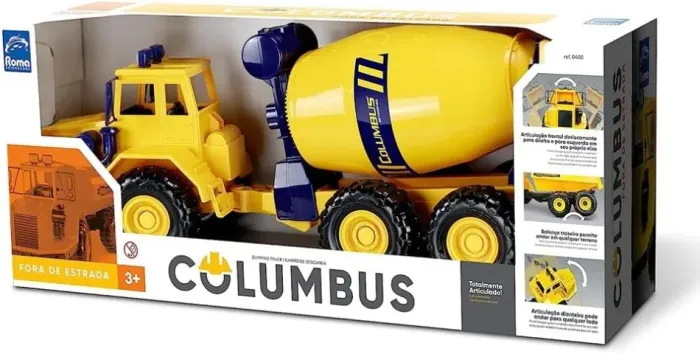 Brinquedo Caminhão Betoneira Columbus 70cm