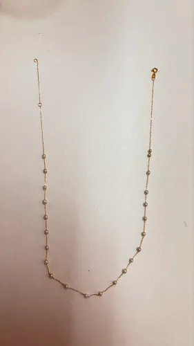 Colar ouro 18k com pérolas naturais 