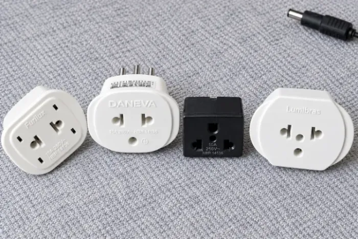 kit lote 4 adaptadores de tomada universal 10a daneva lumibras furilux