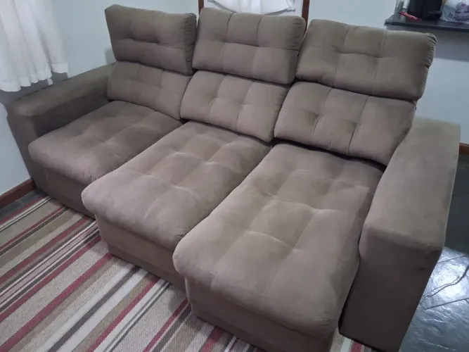 Sofá 3 lugares retrátil 