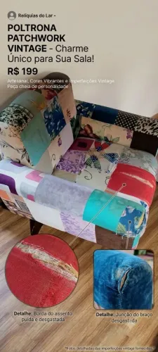 BAIXOU a Poltrona Patchwork Vintage