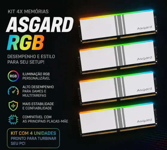 2 Kits memória ram 2x8gb + 2x8gb = 32gb 3600mhz RGB DDR4 ( LACRADAS )