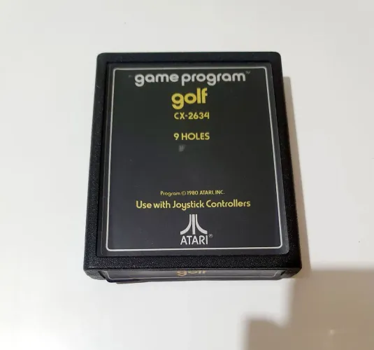 GOLF ATARI 2600 CARTUCHO 100% ORIGINAL ATARI INC AMERICANA ZERADA RARIDADE DE COLECIONADOR