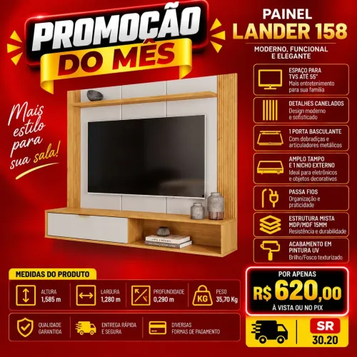 Painel Lander 55 Polegadas 