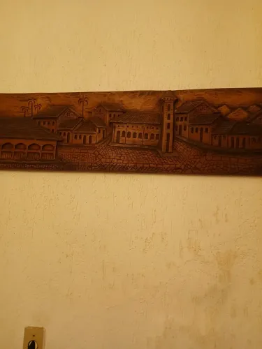 Quadro feito  a mão  antigo 