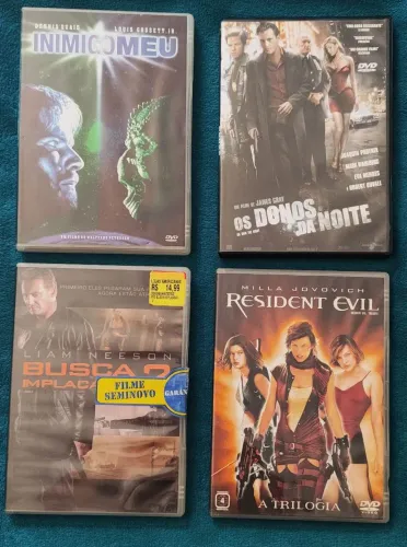Pacote com 9 DVDs