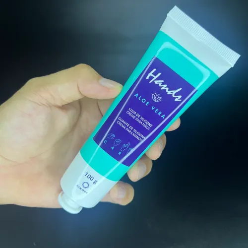 Luva de Silicone creme para as mãos  Hands Aloe e Vera 100g
