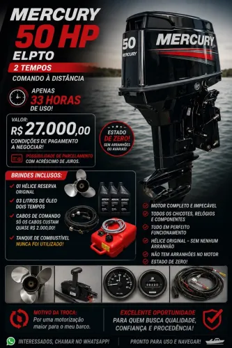 Motor mercury 50 hp ELPTO