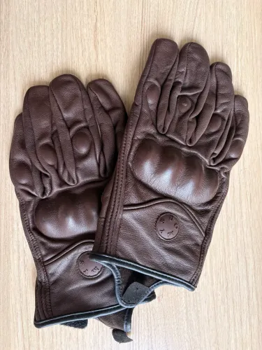 Luva de Couro SUOMY Original Moto Touchscreen Marrom Tam. XXL