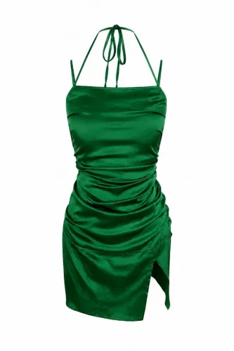 Vestido Cetim Shein