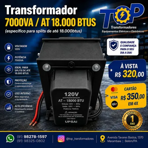 Transformador 7000 va (NOVOS COM GARANTIA) 