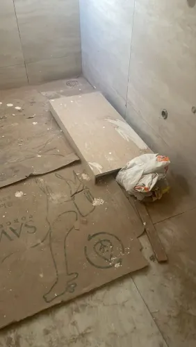 Lavatório esculpido em porcelanato