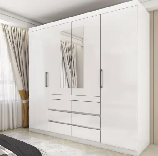 Roupeiro Espelhado Branco 200