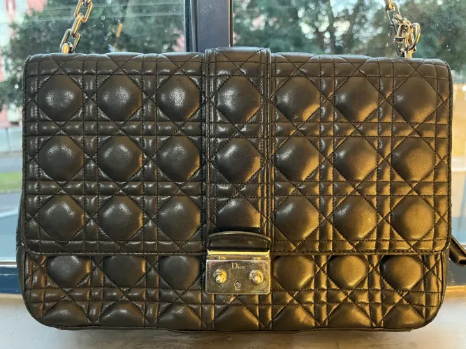 Bolsa cristian Dior original clássica preta