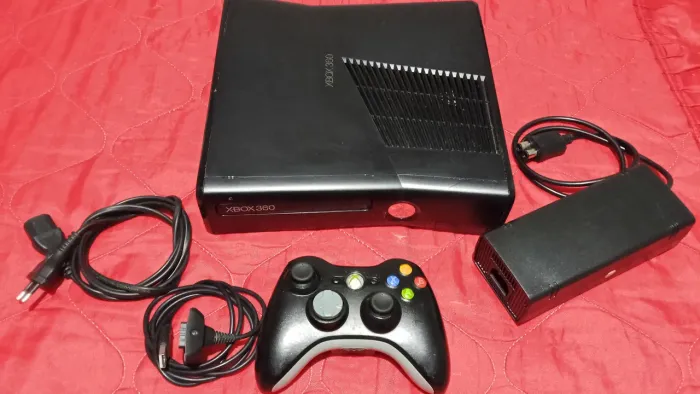 Vídeo Game Xbox 360 Slim HD 320GB Kinect Controle Fonte Funcionando Revisado Retire Zn Sp