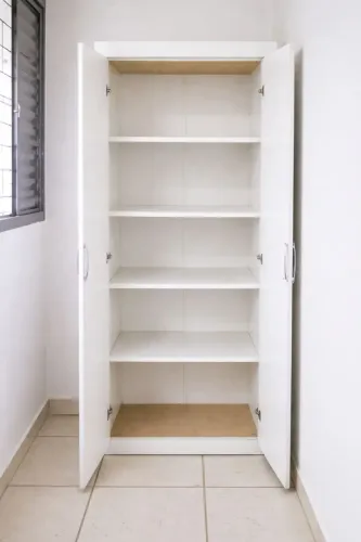 Armário Alto MDF Branco - 5 Prateleiras - 1,85m x 62cm