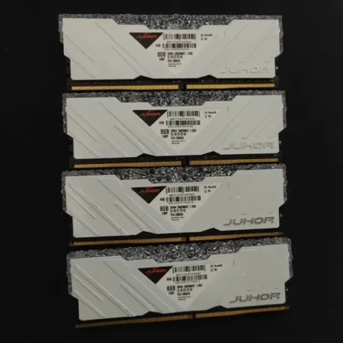 MEMÓRIA RAM JUHOR 32GB (4x8GB), ARGB, 3600MHz, CL18, BRANCA, DDR4