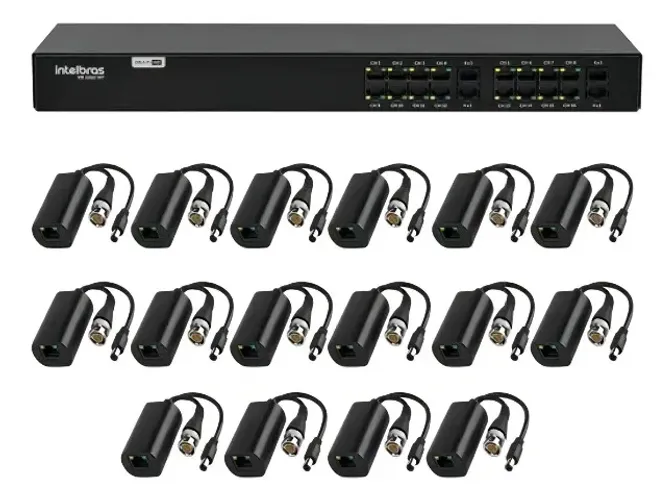 Power balun intelbras semi novo completo com todos os balun que vai na camera tambem