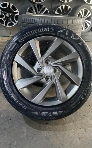 Rodas 15 gol g8,saveiro,voyage,polo,4/100+ pneus continental 