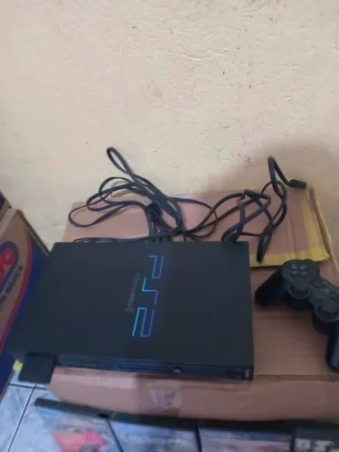PlayStation 2 fat 50001 destravado matriz completo com 42 jogos midia fisica