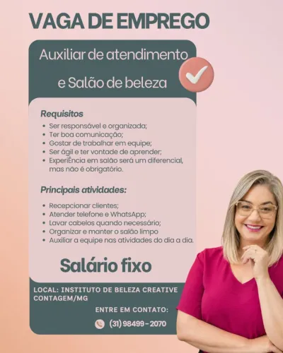 GRANDE OPORTUNIDADE DE EMPREGO