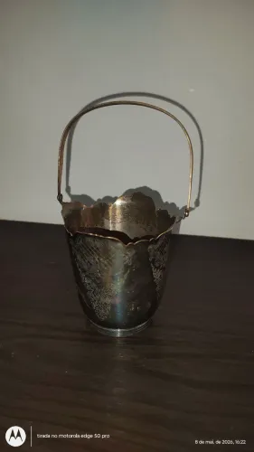 Balde de gelo antigo Prata 90
