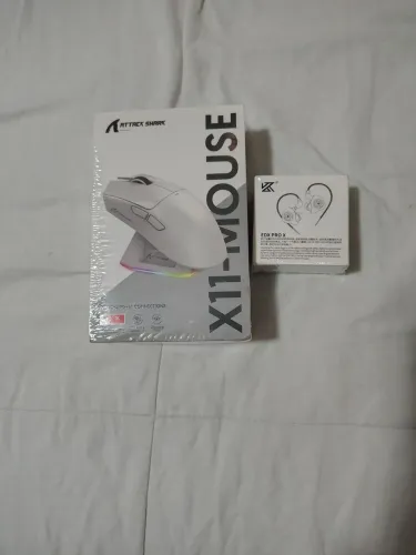 Mouse Gamer Attack Shark X11 + Fone KZ EDX Pro X Novo OPORTUNIDADE 