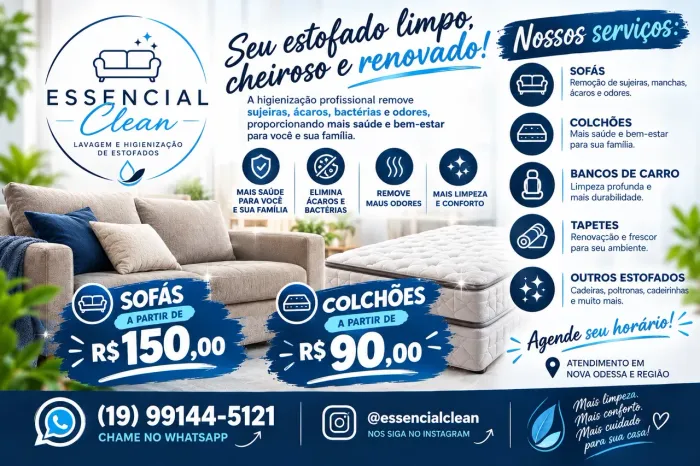 Limpeza e higienização de estofados
