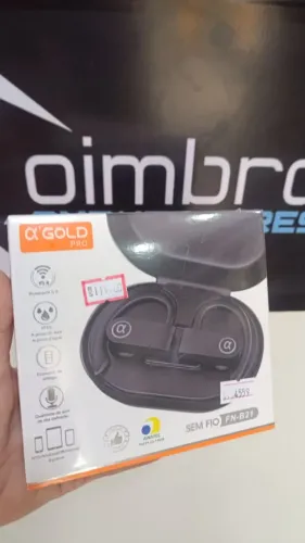 Fone De Ouvido Bluetooth Com Alça Corridas Treino Gold Fn-b21 - Loja Coimbra Entrega
