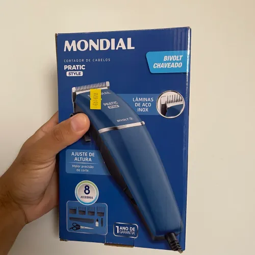 Máquina de Cortar Cabelo Mondial Aparador e Barbeador Elétrico 