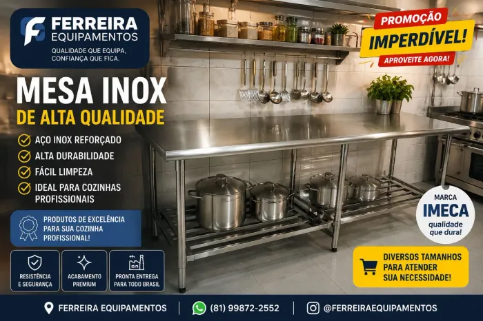 Mesa manipulação inox varios tamanhos leiam o anúncio