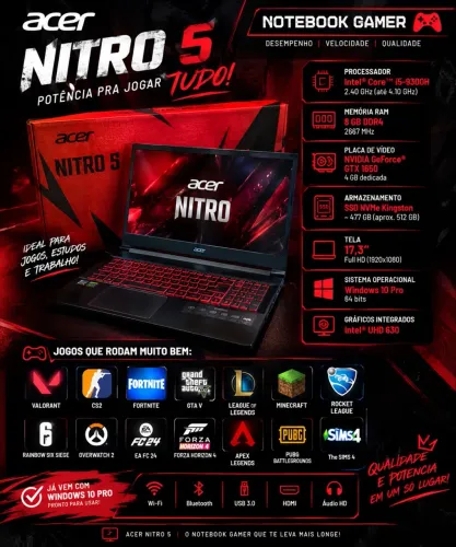 Notebook Gamer Acer Nitro 5