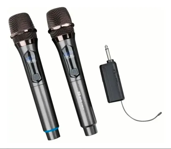 Microfone profissional sem fio recarregável