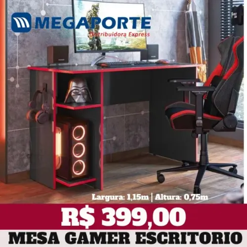 Mesa de Escritório Escrivaninha Gamer (NOVO) Entrega Grátis!