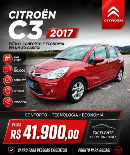 Citroen C3 Attraction Pure Tech 1.2 Flex 12V MEC 2017