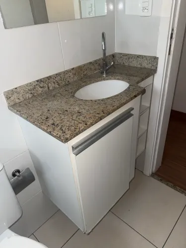 bancada com pia banheiro