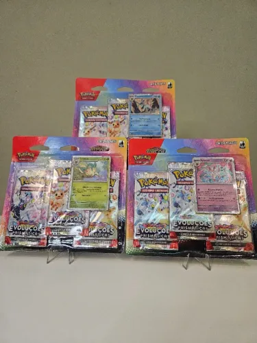 Blister Triplo Pokémon Ev8.5 Evoluções Prismáticas