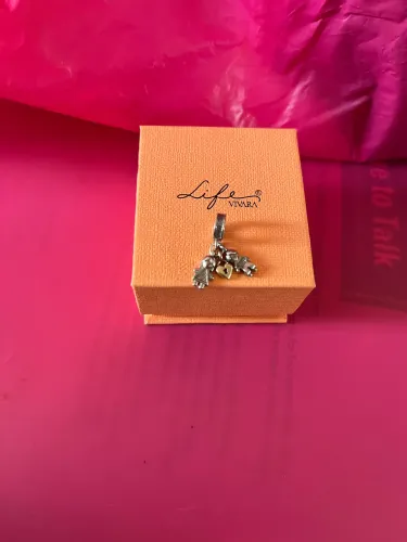 Pingente Life Amor Mulher+Homem Em Prata 925 Com Banho De Ouro Amarelo 18k