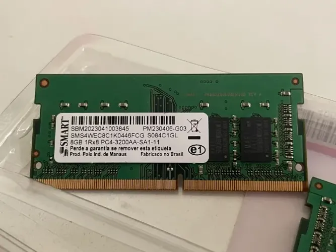 Memória RAM 8GB DDR4 Notebook 3200MHz