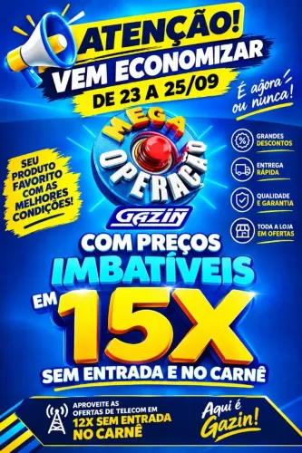 ? ATENÇÃO, PORTO VELHO! É HORA DE ECONOMIZAR NA GAZIN! ?
